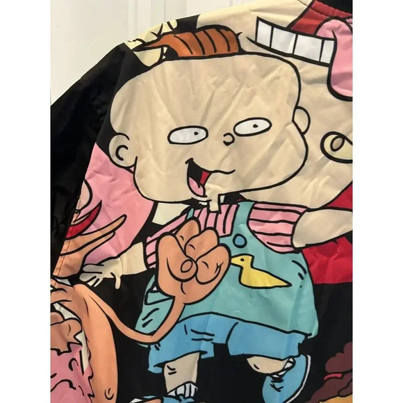 MEMBERS ONLY 90s NICKELODEON Cartoon Unisex Reversible Jacket XL - Picture 10 of 11